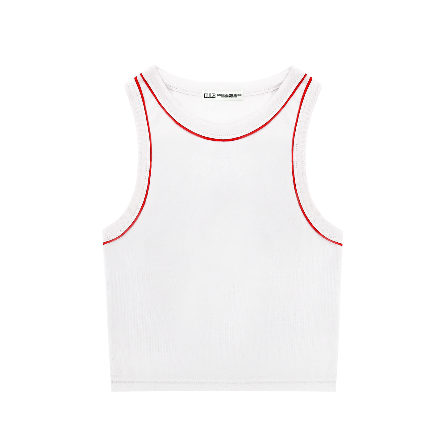 LULE CleanFit-Tank Top White-Red Line