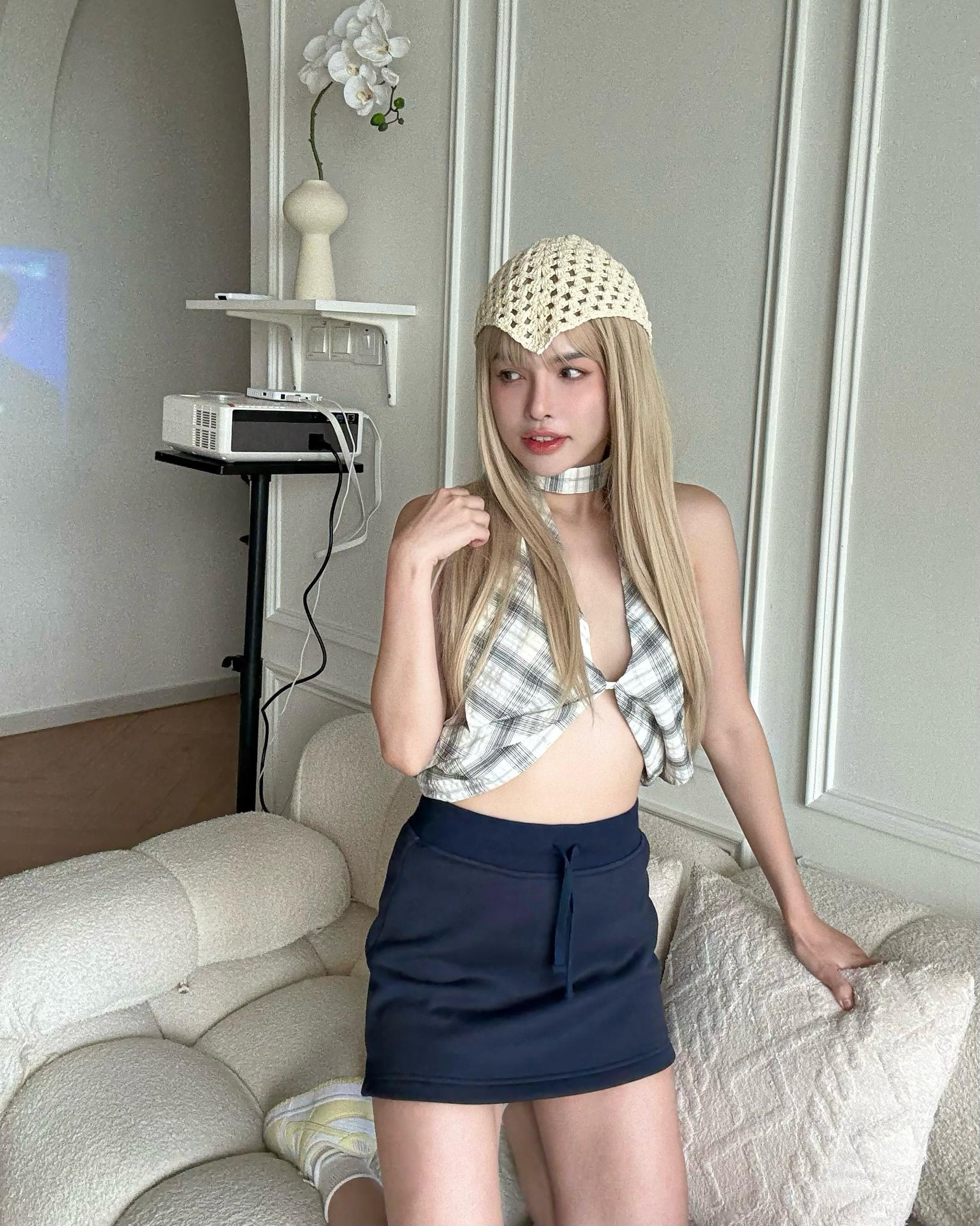 Get-new * LULE Fleece Skirt Midnight Blue