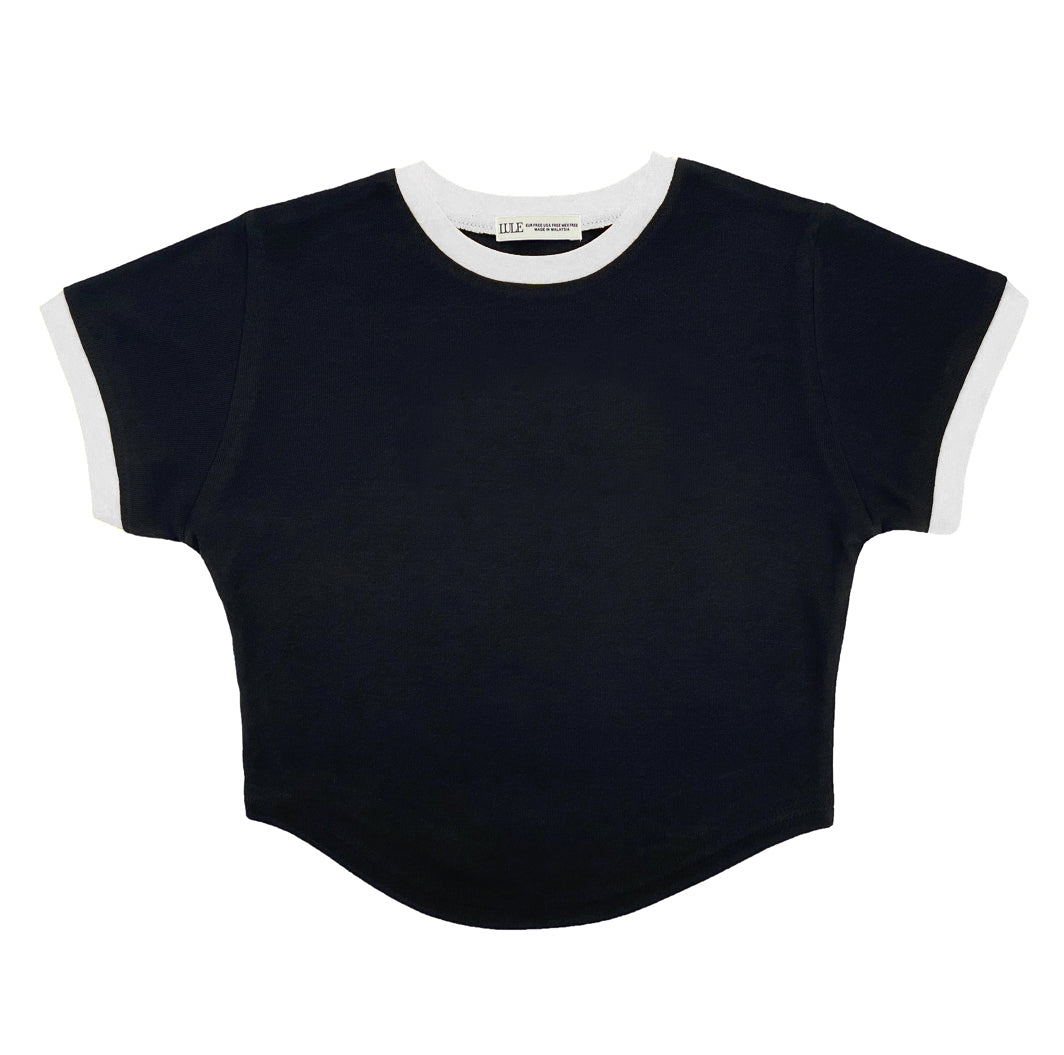 LULE Basic Classic Asymmetrical Tee White Line Design