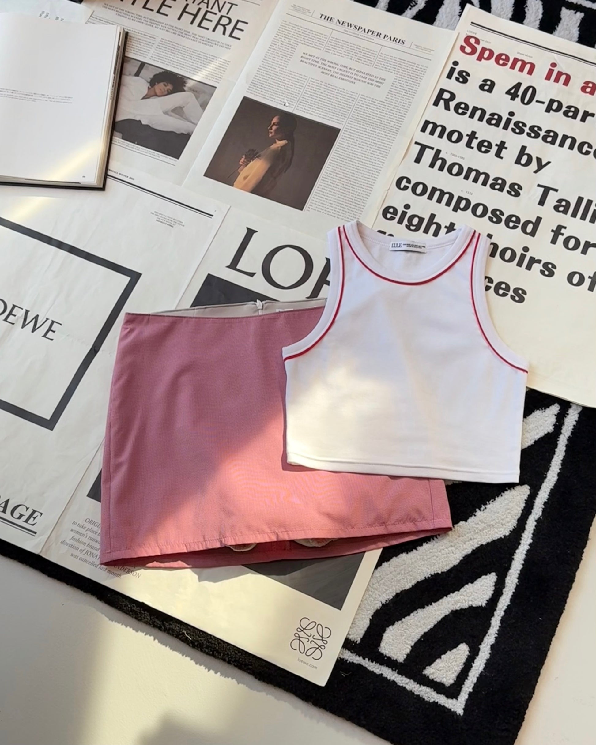 LULE Tank Top White Red-Line * LAST BATCH