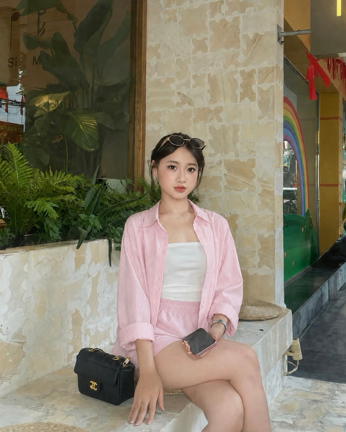 A Minimalist Striped Shirt Pant