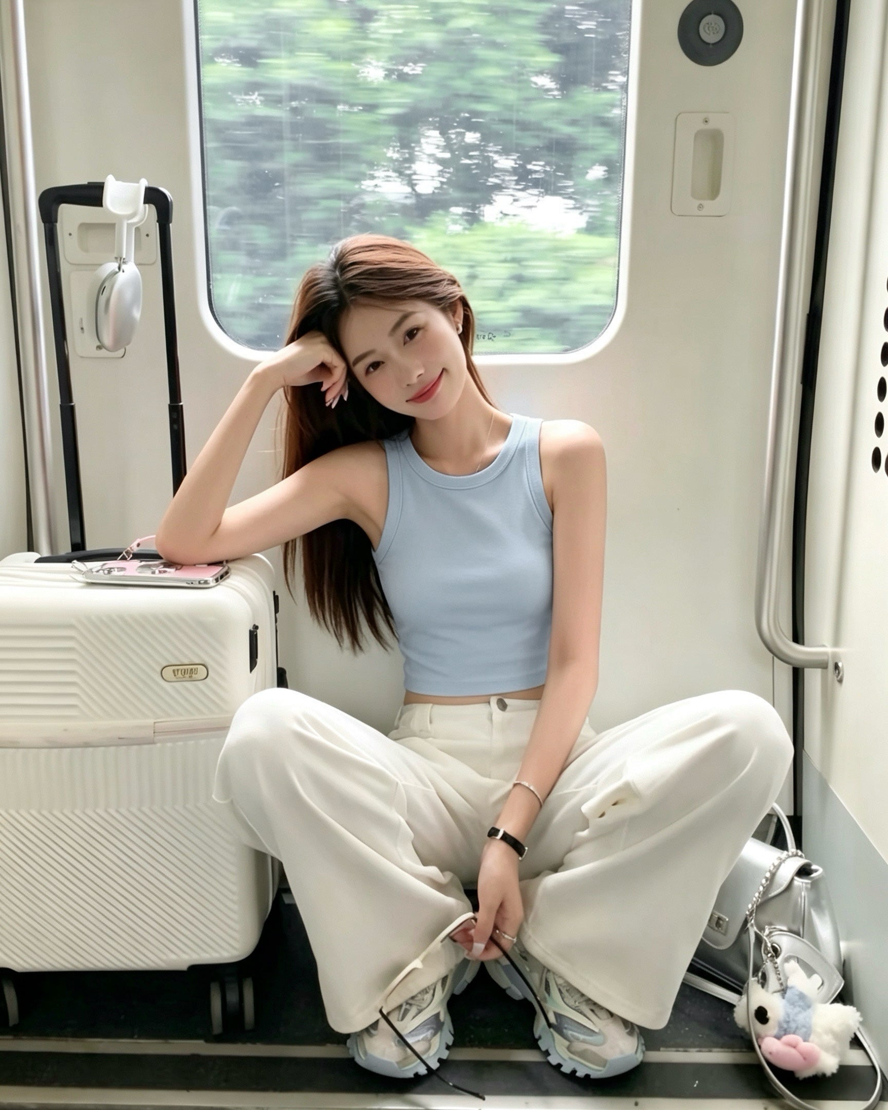 lule cropped tank top