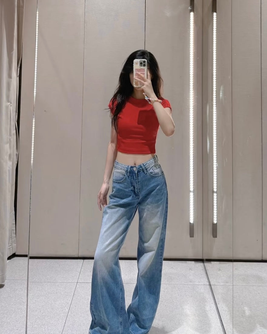 LULE Batwing Basic Tee Red * LAST 10