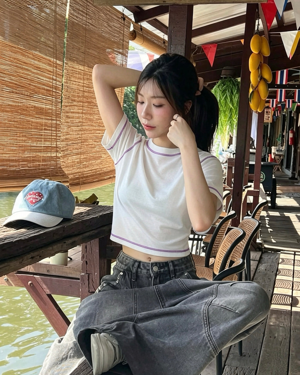 TOP 5 FOR 60 line-design sheer-white tee