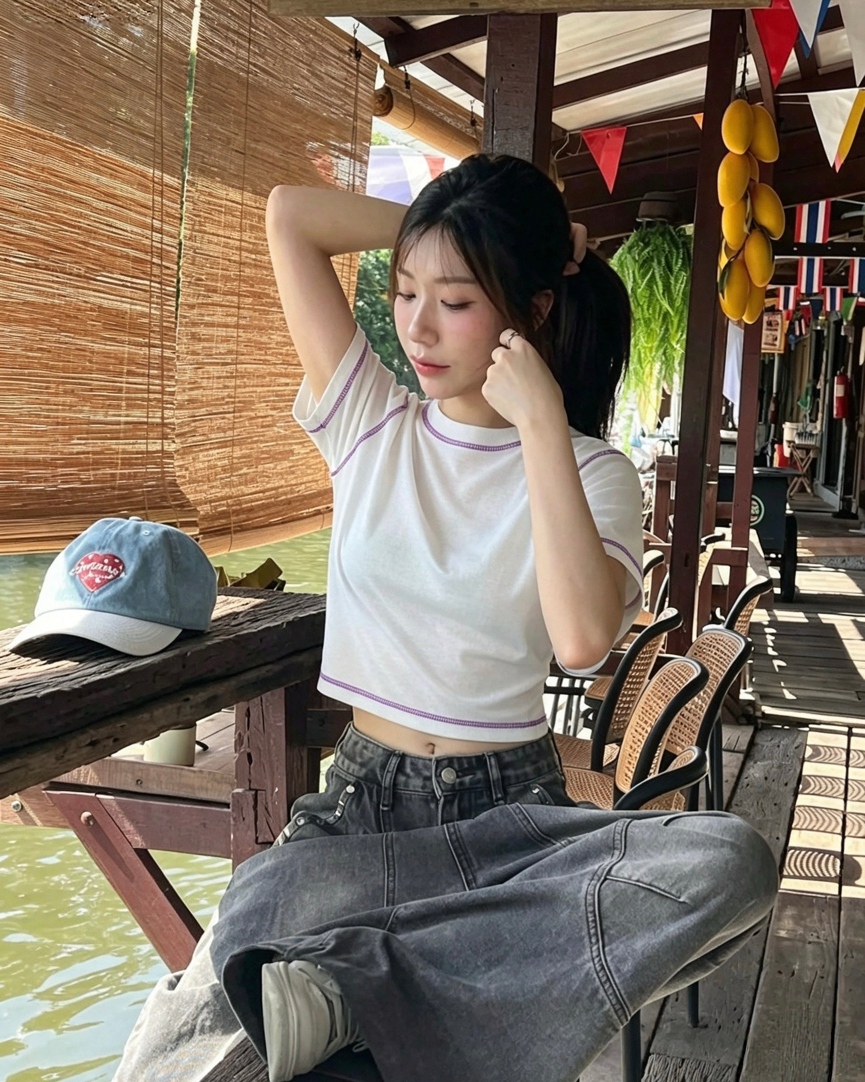 TOP 5 FOR 60 line-design sheer-white tee