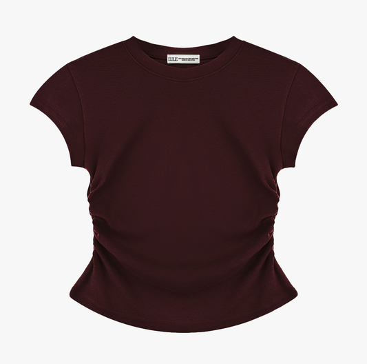 LULE CleanFit-SlimCurve Basic Tee Plum Wine