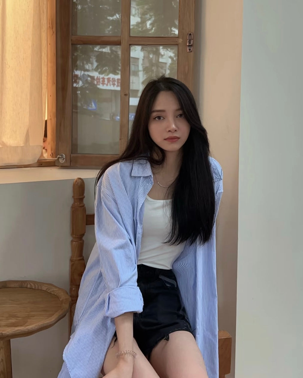 A LULE Minimalist Striped Shirt Pant