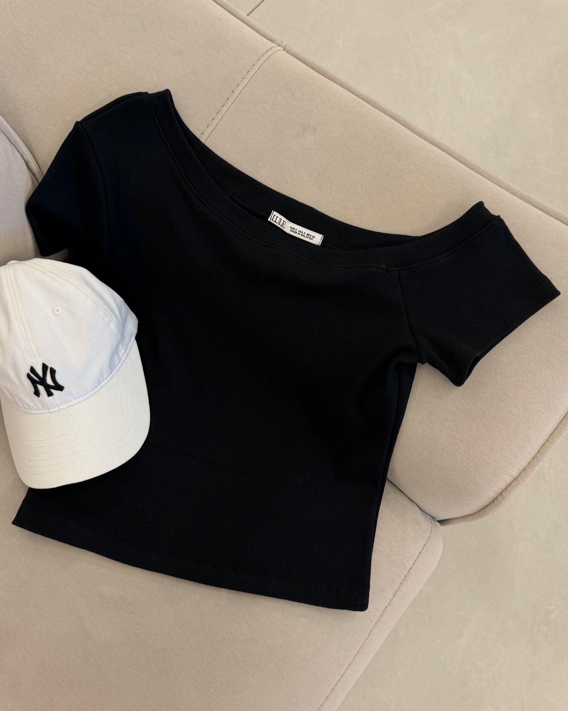 4 FOR 60 { new }  off-shoulder baby Rib-Knit Tee