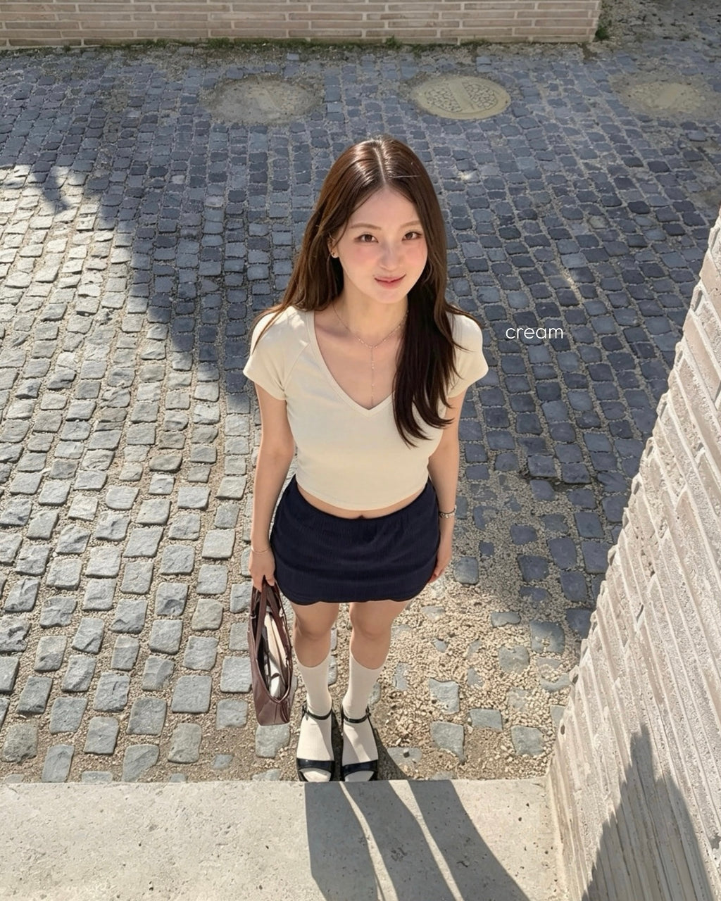 TOP 10 FOR 100 raglan short sleeve v-crop tops