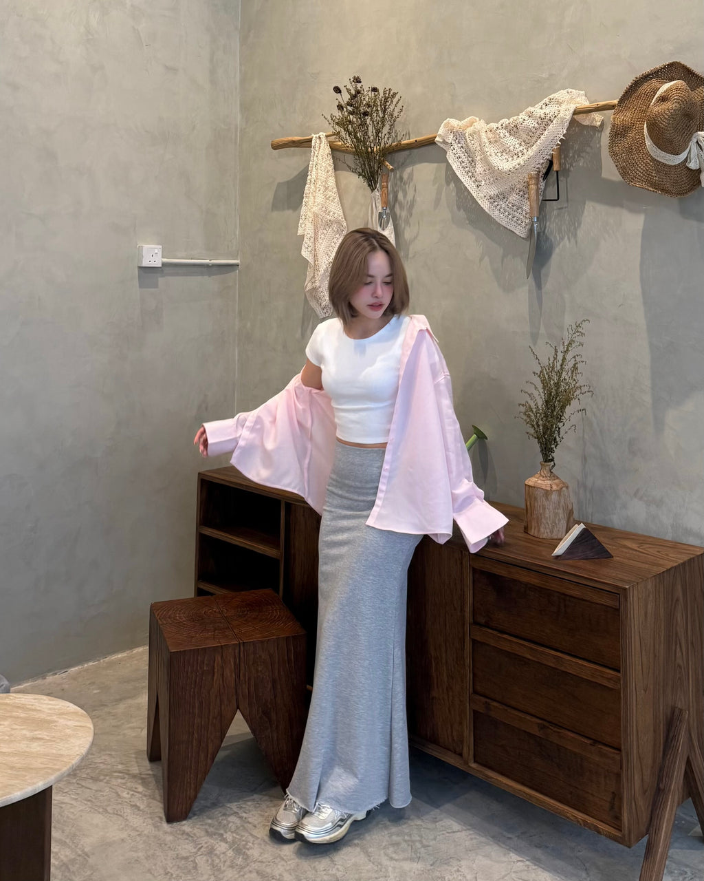 Get-LULE Mermaid Hem Skirt Black