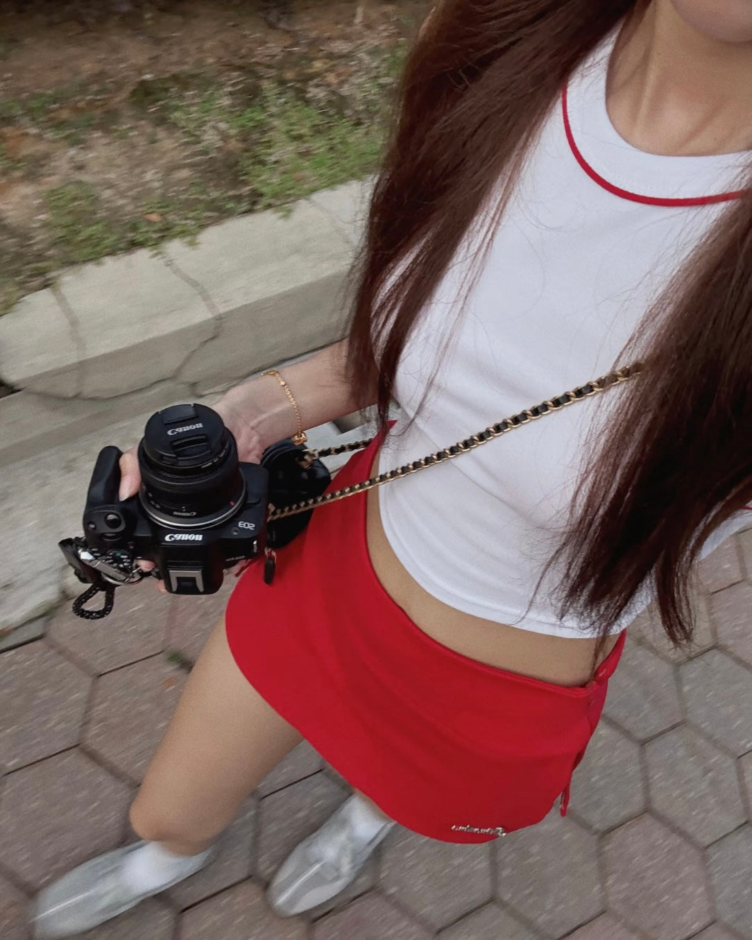 LULE Tank Top White Red-Line * LAST BATCH