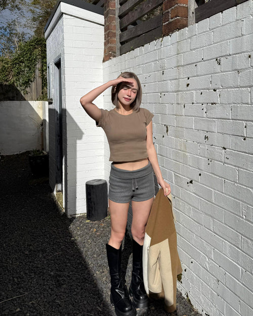 GET-LULE CK Baby Fit Rib Knit Tee