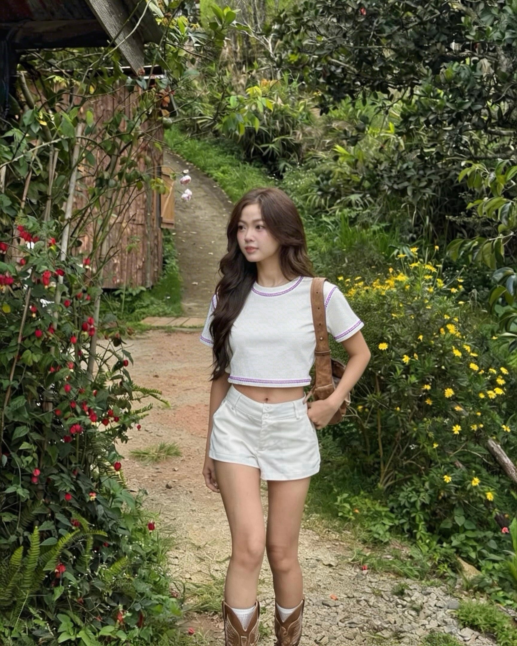 LULE Free Line Design Sheer Tee