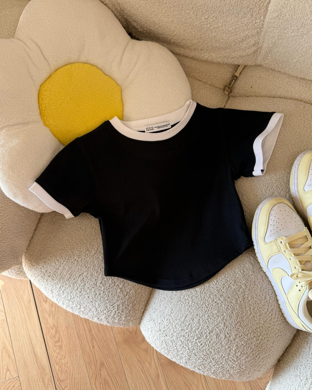 LULE Basic Classic Tee Asym Black / White-Line